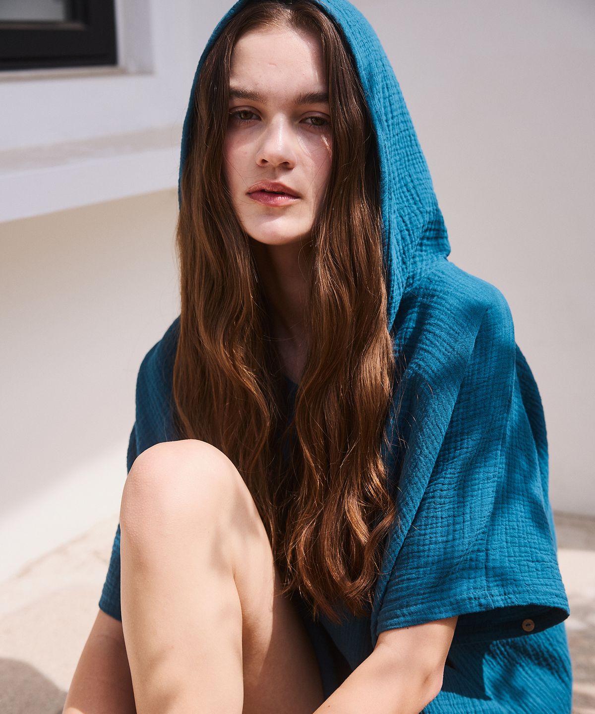 아템포(ATEMPO) BEACH HOOD CAPE_teal green (women)