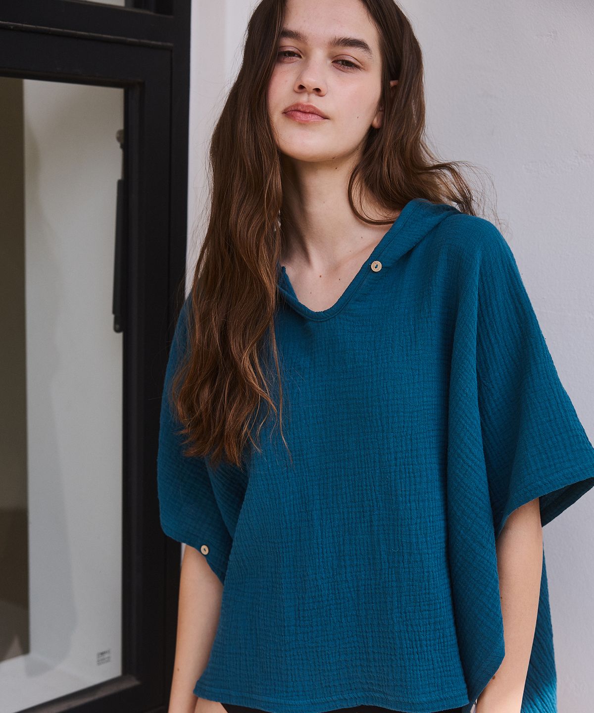 아템포(ATEMPO) BEACH HOOD CAPE_teal green (women)