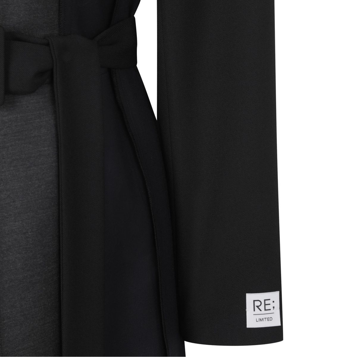 래코드(RECODE) Puzzle Asymmetry Round Neck Dress_RQDAS24543BKX
