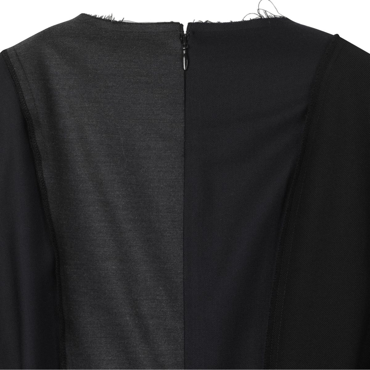래코드(RECODE) Puzzle Asymmetry Round Neck Dress_RQDAS24543BKX