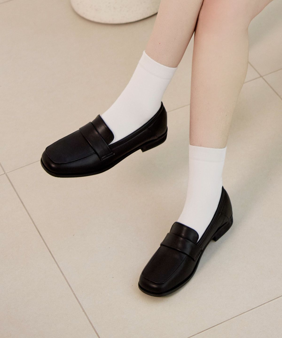 커스텀에이드 우먼(CUSTOMADE WOMAN) 2.5cm 스퀘어토 로퍼 앨리스(CW0064BK)