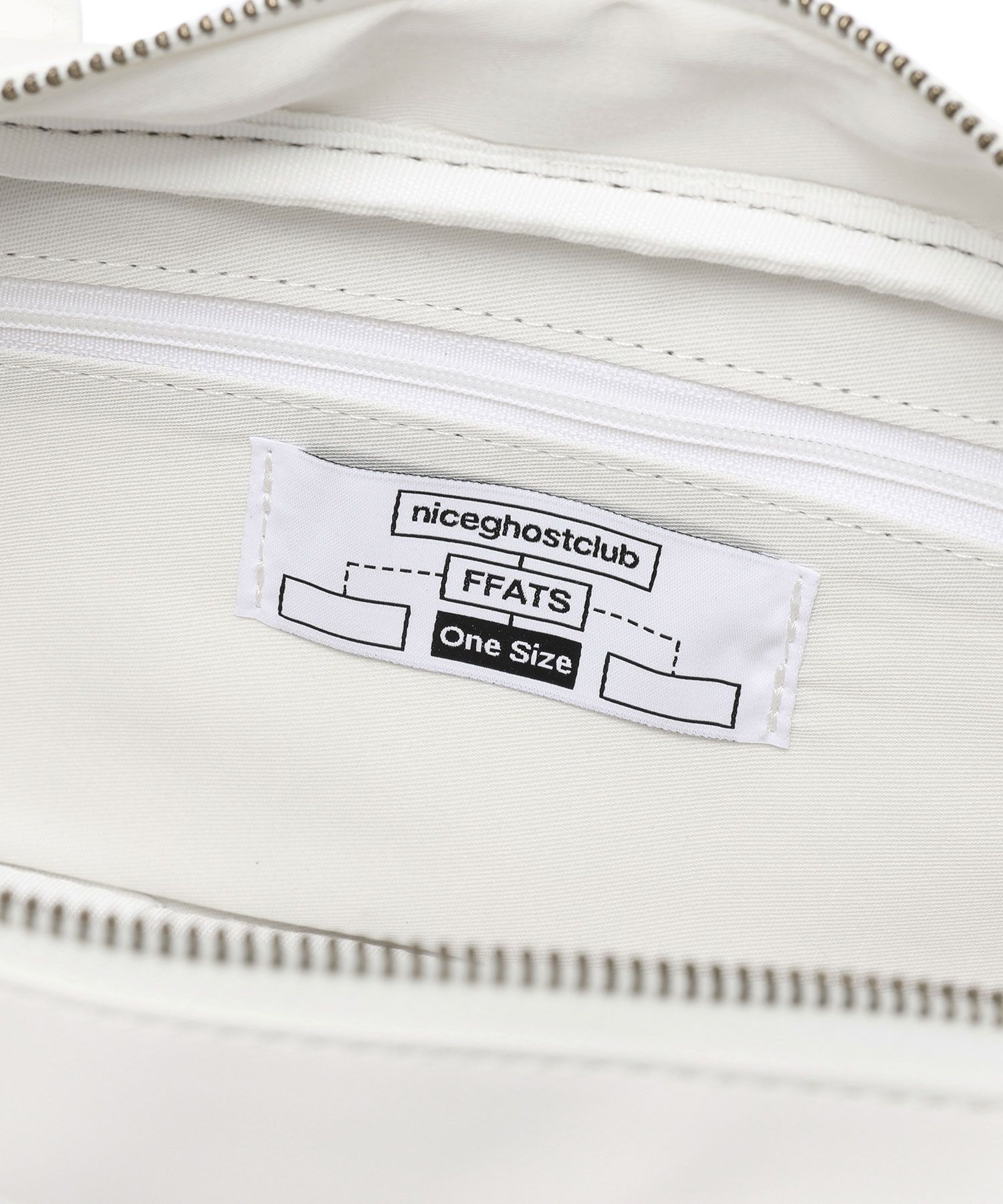MUSINSA | NICE GHOST CLUB FFATS BAGUETTE BAG_WHITE(NG2EMUAB49A)