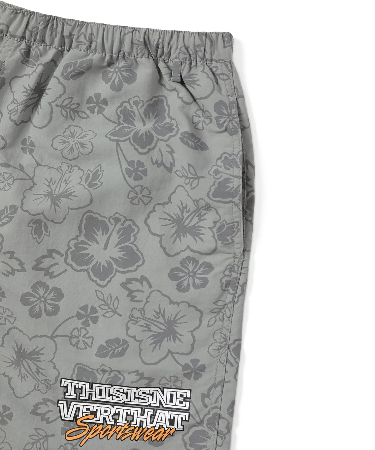 디스이즈네버댓(THISISNEVERTHAT) Big Logo Nylon Shorts Grey