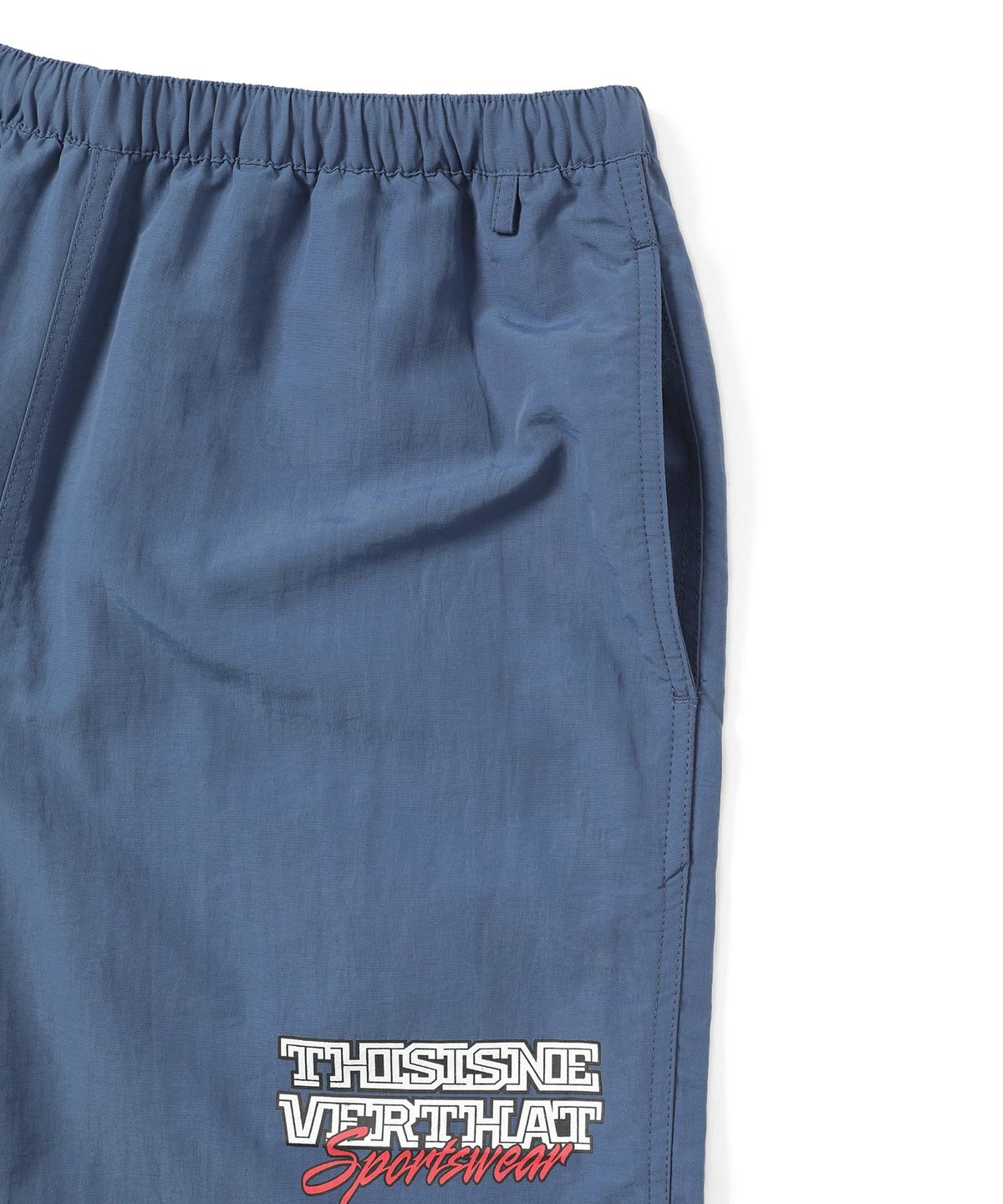 디스이즈네버댓(THISISNEVERTHAT) Big Logo Nylon Shorts Blue