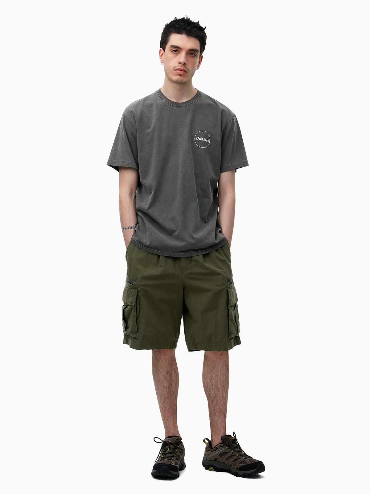 디스이즈네버댓(THISISNEVERTHAT) Zip Cargo Short Khaki