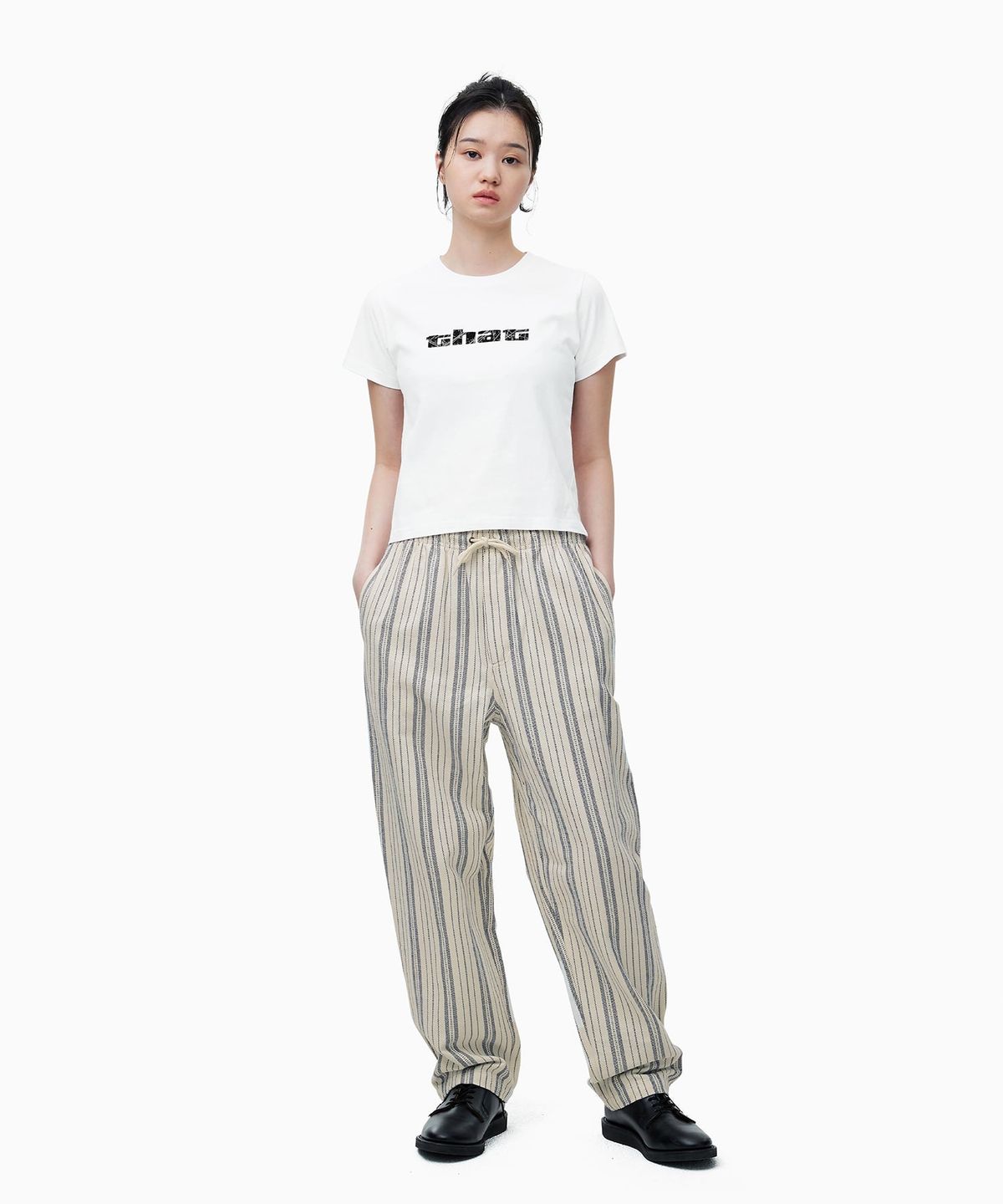 디스이즈네버댓(THISISNEVERTHAT) Big Initial W Tee White