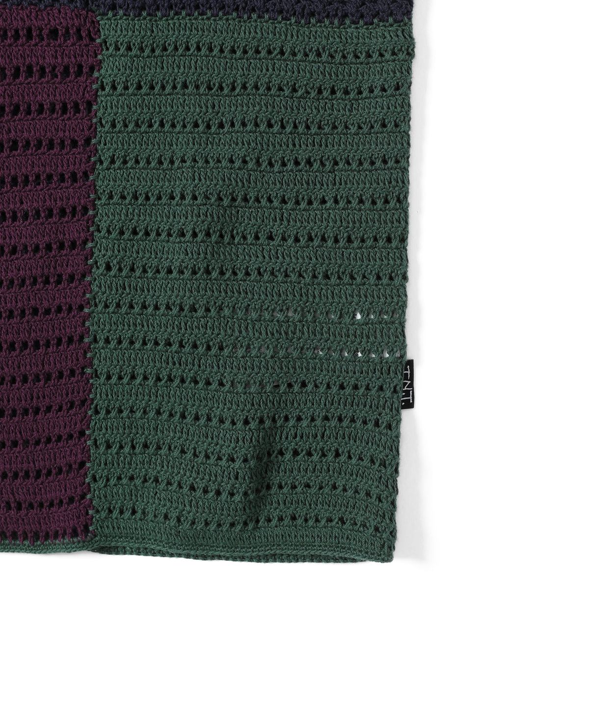 디스이즈네버댓(THISISNEVERTHAT) Block Crochet Knit S/S Shirt Navy