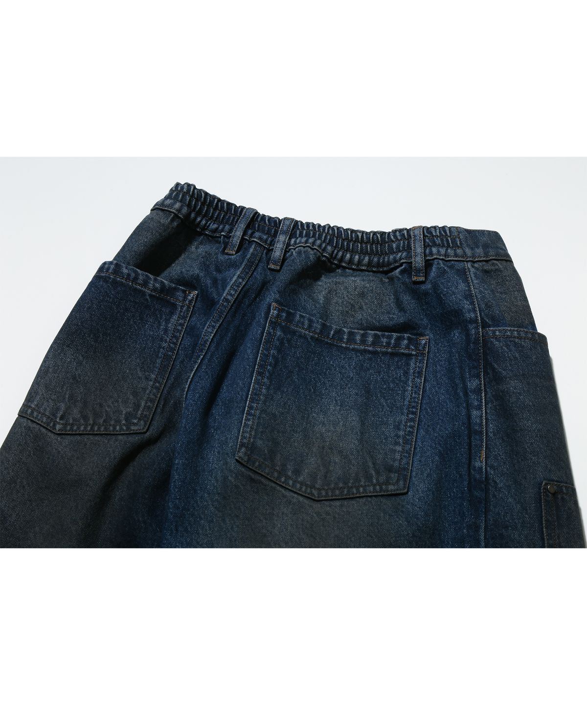 어반스터프(URBANSTOFF) 더블 니 버뮤다 팬츠 (더티 블루)