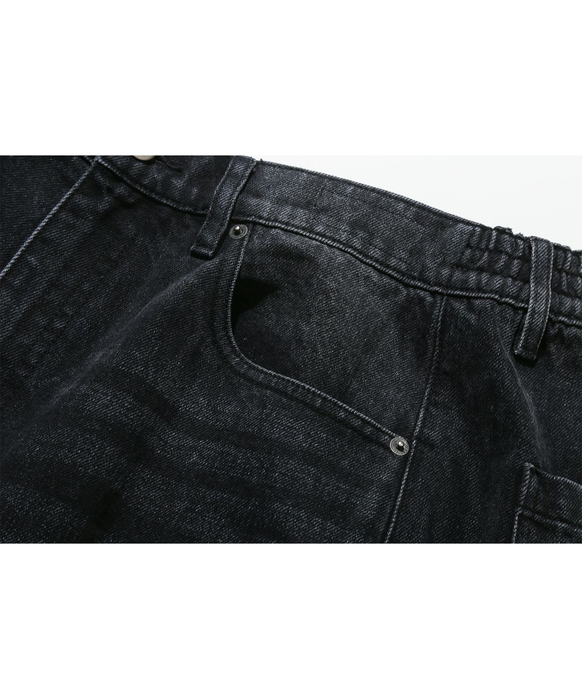 어반스터프(URBANSTOFF) 빈티지 워시드 롱 벌룬 팬츠 (블랙)