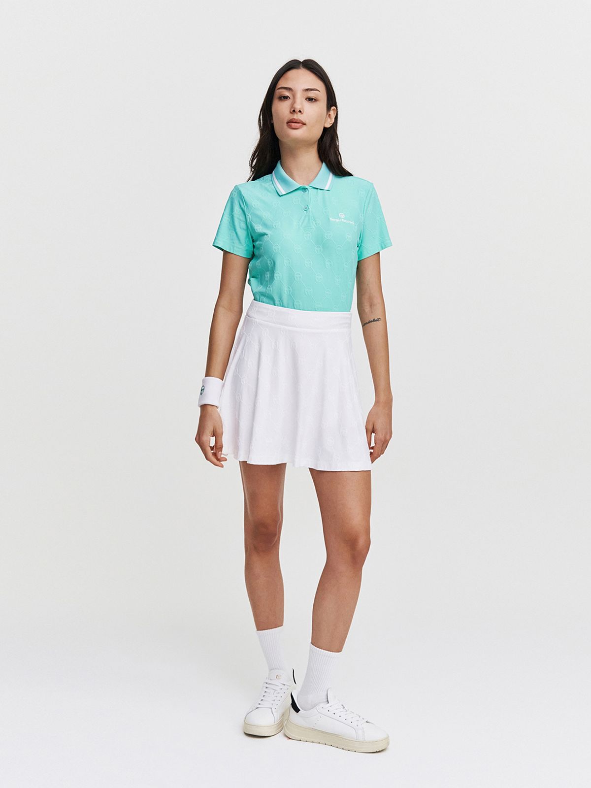 세르지오 타키니(SERGIO TACCHINI) W 데일리 모노그램 반팔 폴로 셔츠 (L.Mint)