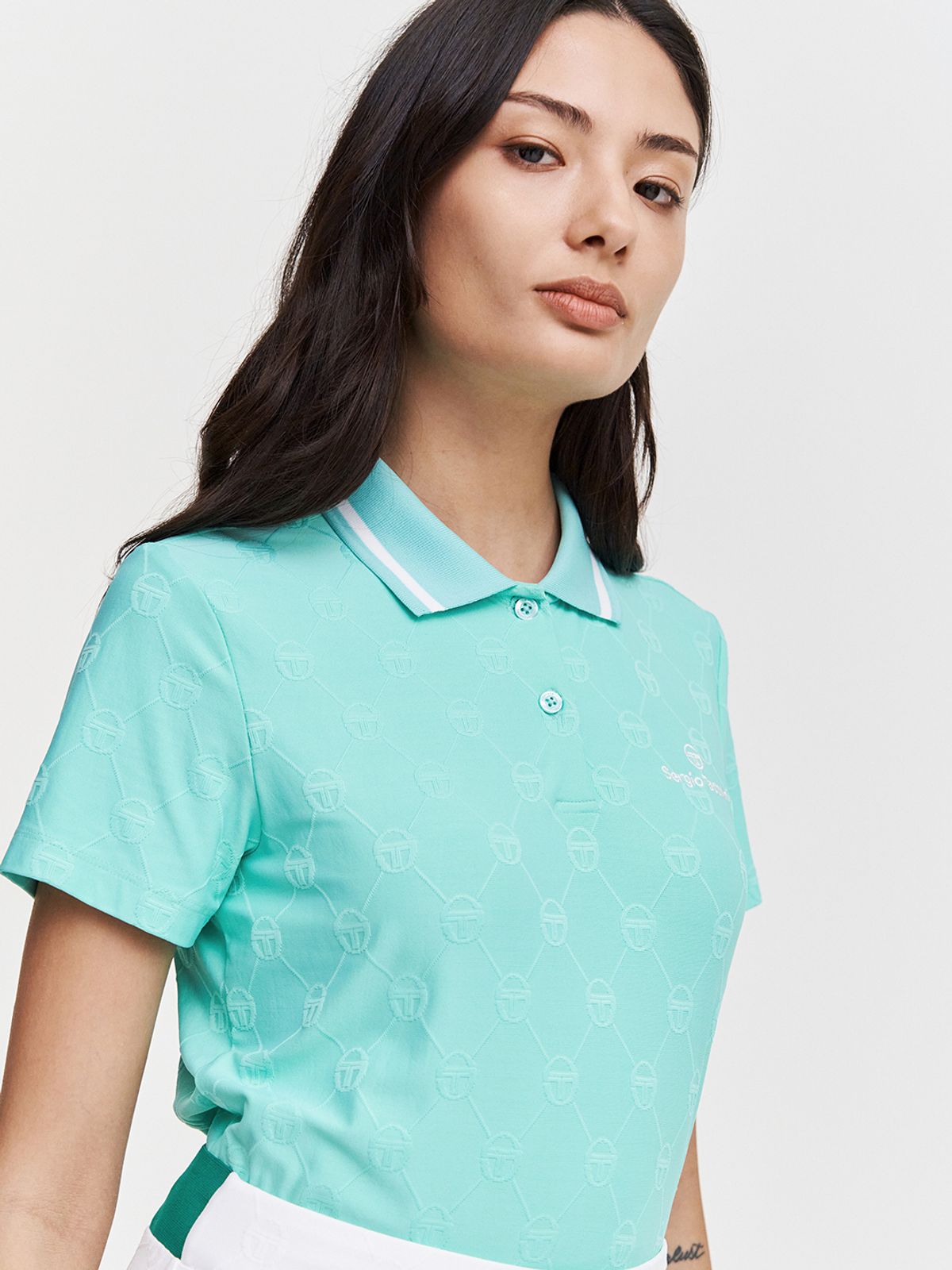 세르지오 타키니(SERGIO TACCHINI) W 데일리 모노그램 반팔 폴로 셔츠 (L.Mint)