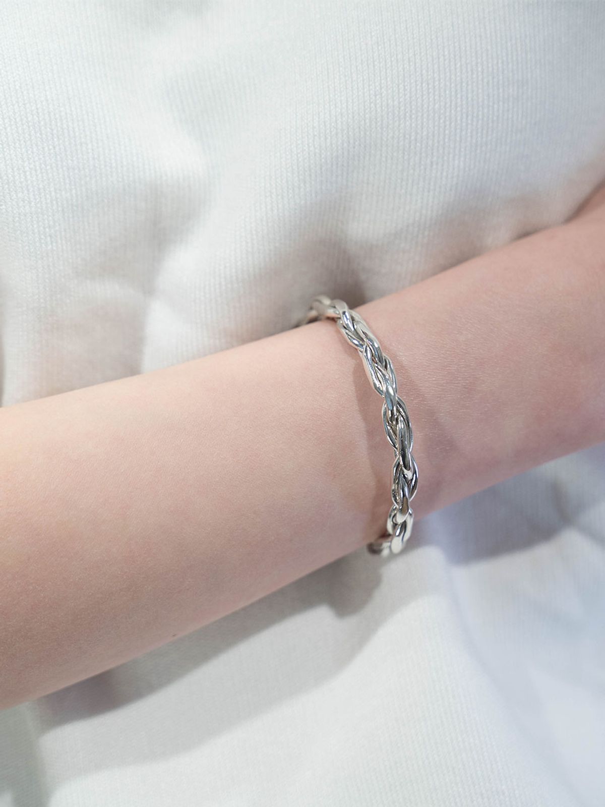 하랑(HARANG) HR 13B Silver Bangle Bracelet