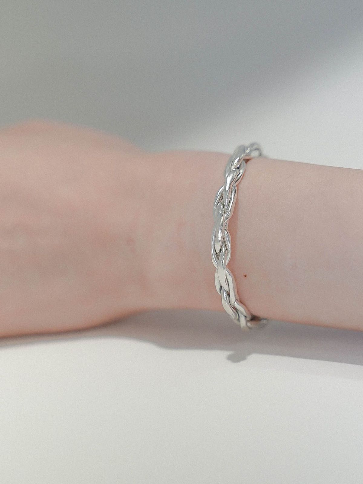 하랑(HARANG) HR 13B Silver Bangle Bracelet