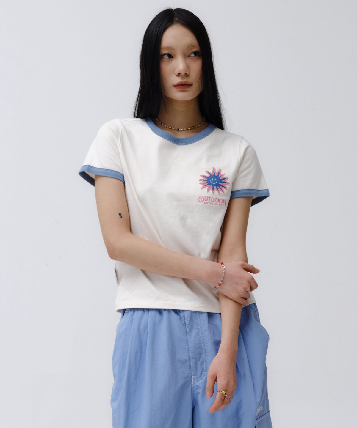 아웃도어 프로덕츠(OUTDOOR PRODUCTS) 여성 서니 링거 티셔츠 W SUNNY RINGER T-SHIRTS
