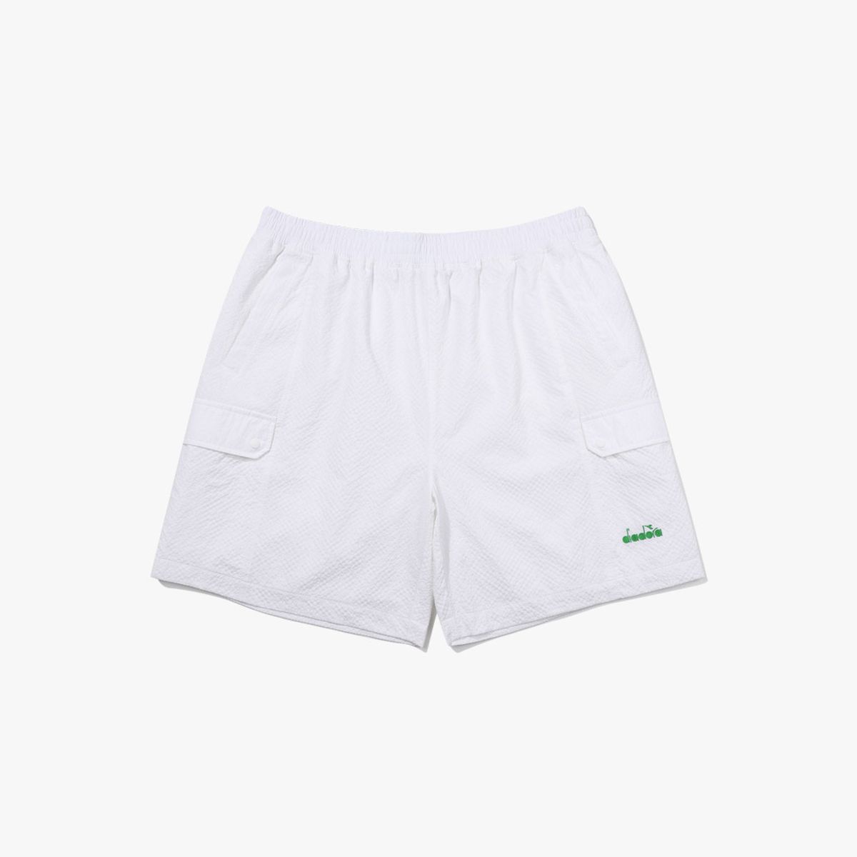 디아도라(diadora) 시어서커 하프팬츠 WHITE