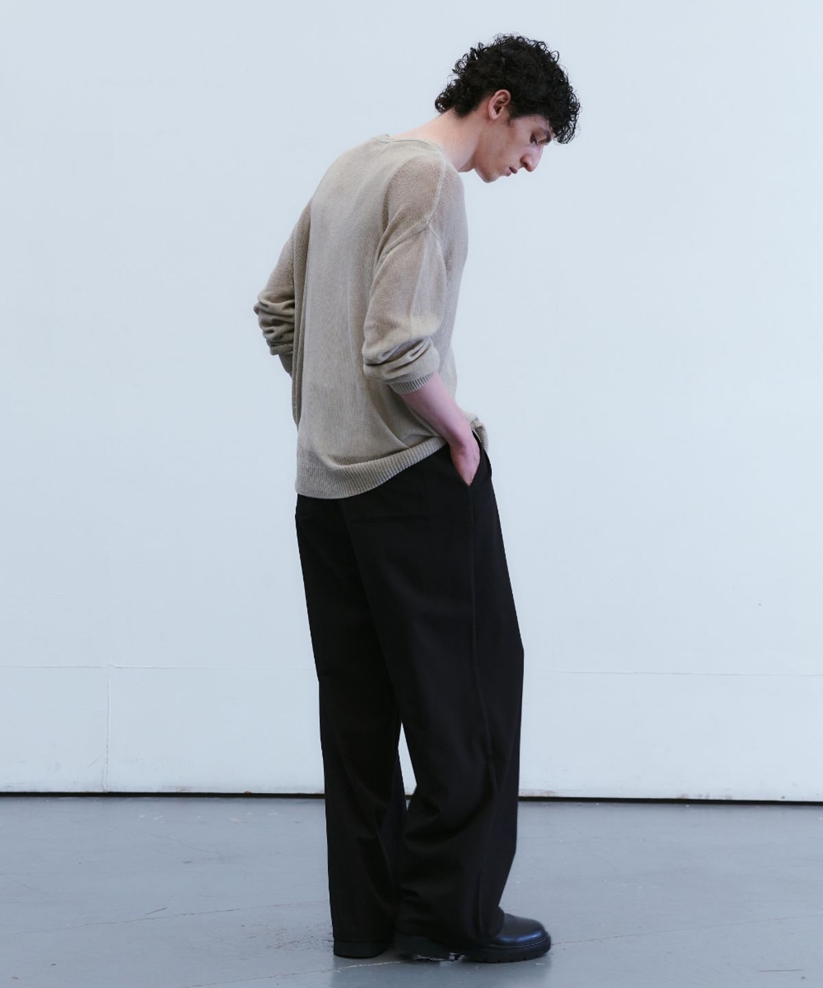 포트너스(FOTTNERS) Wide Banding Slacks (Black)