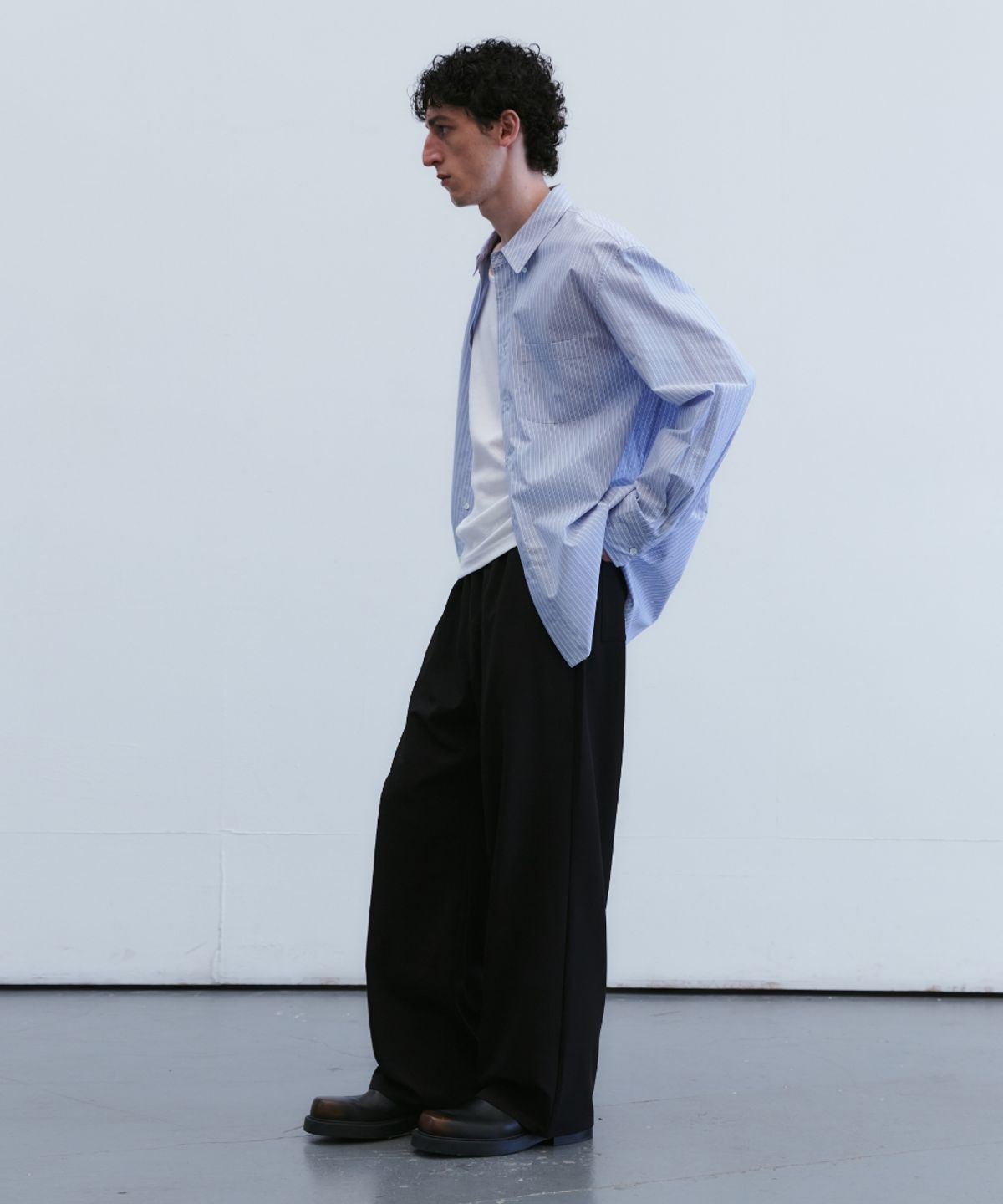 포트너스(FOTTNERS) Wide Banding Slacks (Black)