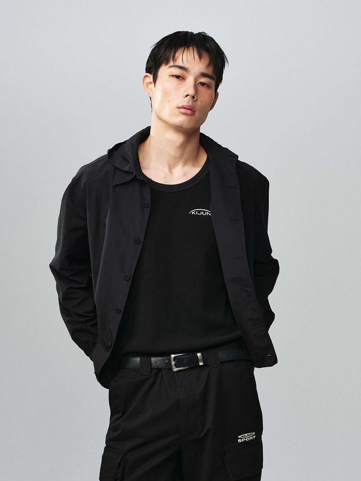 기준 맨(KIJUN MEN) Hoodie Shirt Black