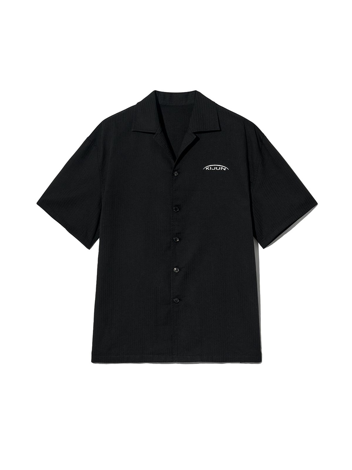 기준 맨(KIJUN MEN) Stitched Cotton Shirt Black