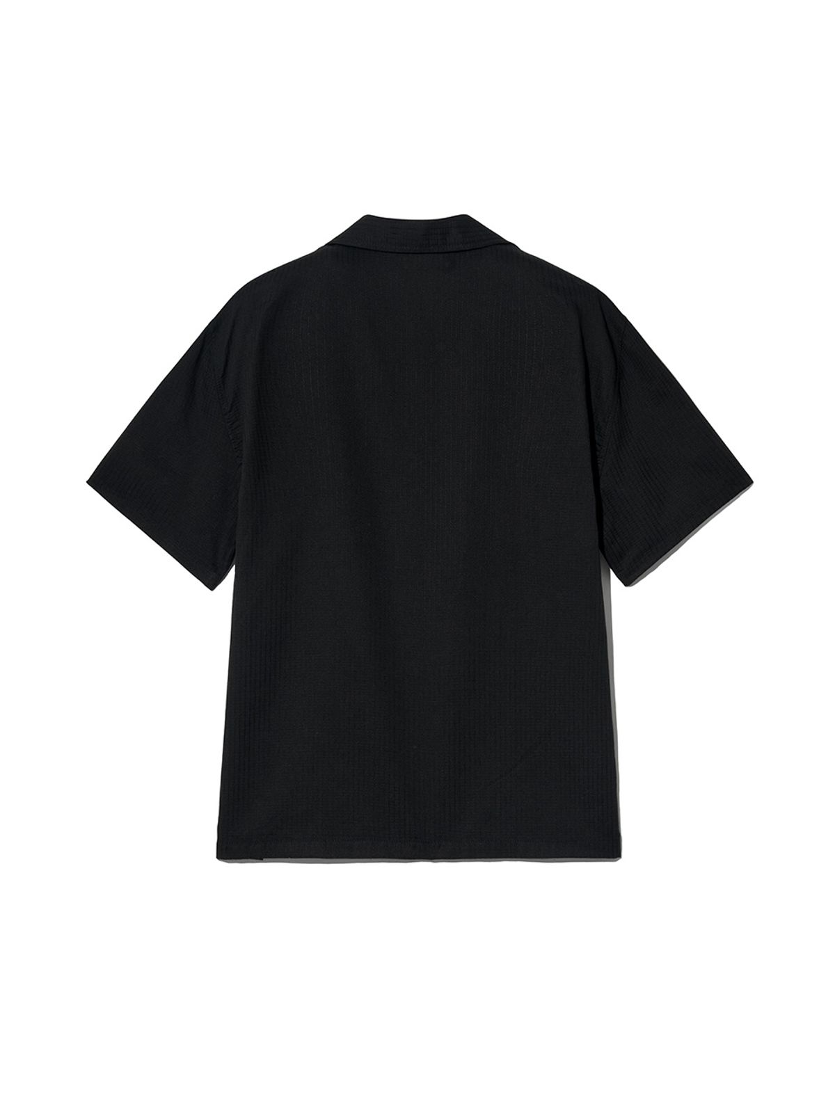 기준 맨(KIJUN MEN) Stitched Cotton Shirt Black