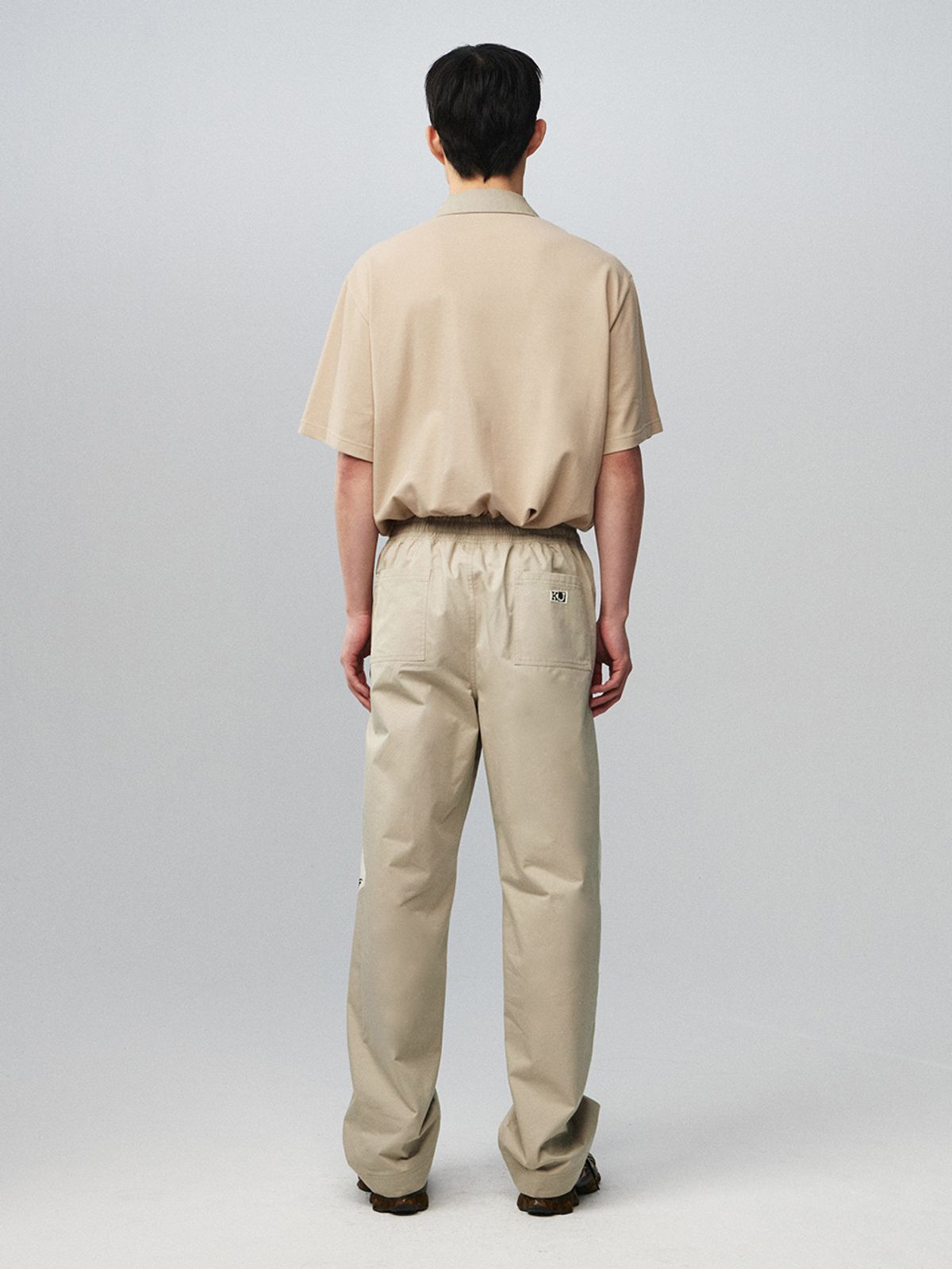 기준 맨(KIJUN MEN) Racing Polo Shirt Beige