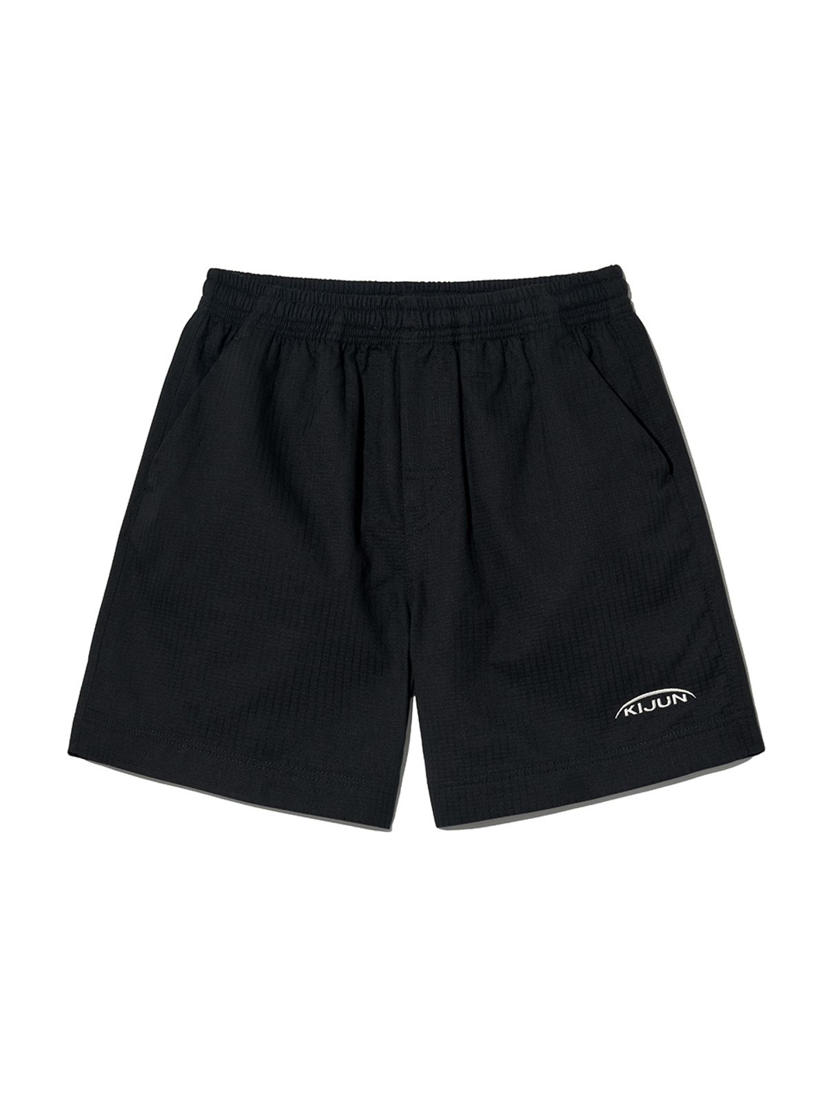 기준 맨(KIJUN MEN) Stitched Cotton Shorts Black