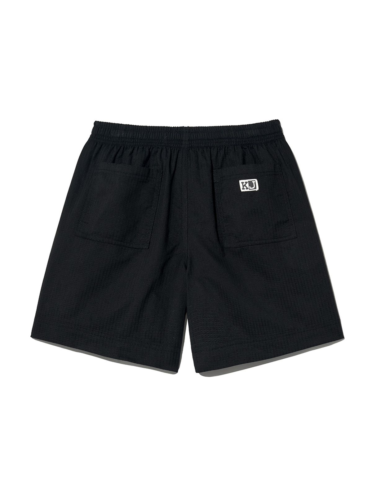 기준 맨(KIJUN MEN) Stitched Cotton Shorts Black