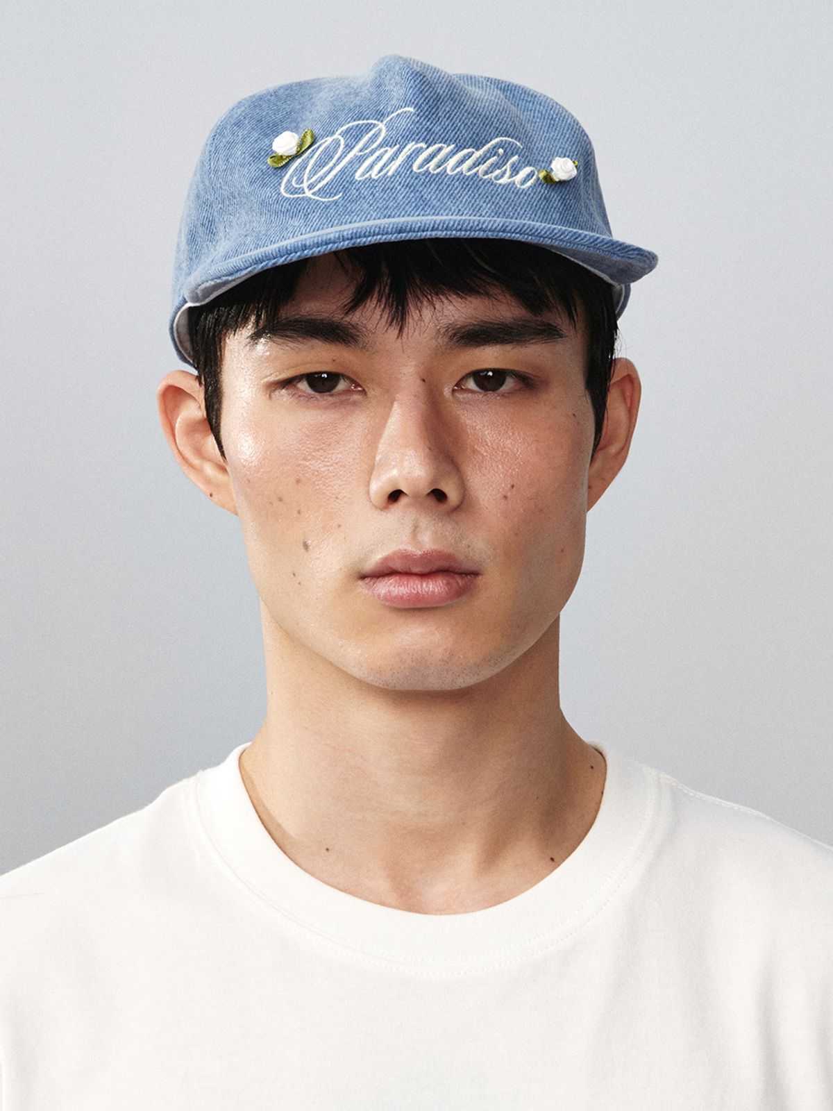 기준(KIJUN) Corsage Camp Cap Light Blue