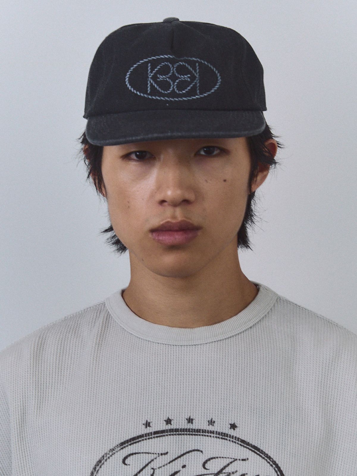 기준(KIJUN) Logo Camp Cap Charcoal