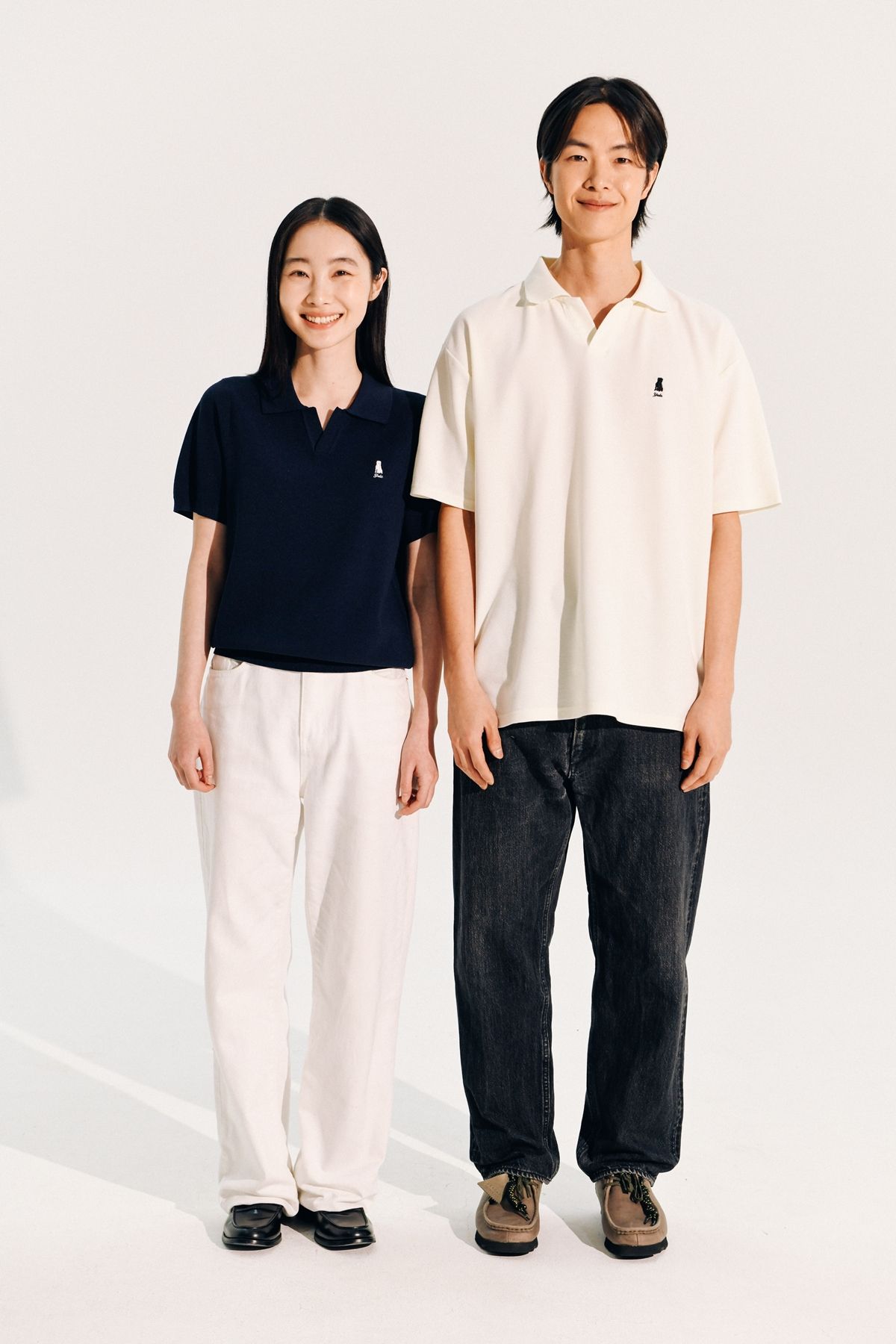 MUSINSA | YALE Quick Dry Pique Slit Neck Polo Shirt Black