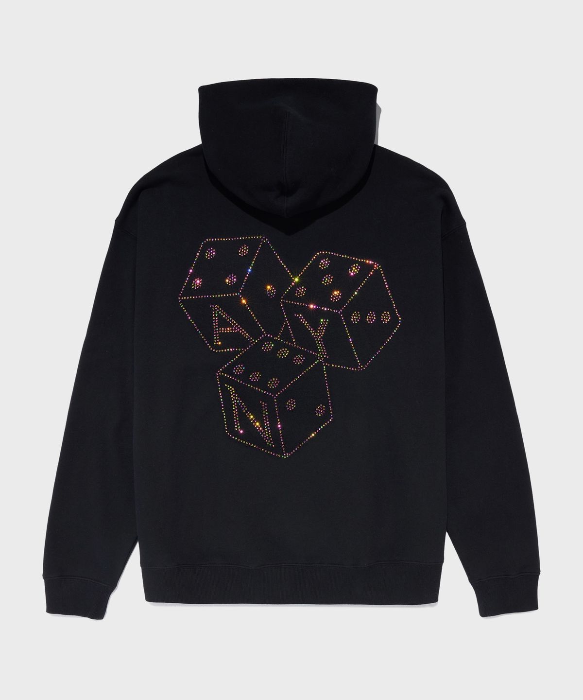 어웨이크 뉴욕(AWAKE NY) (M) 다이스 라인스톤 후디 블랙 DICE RHINESTONE HOODIE BLACK