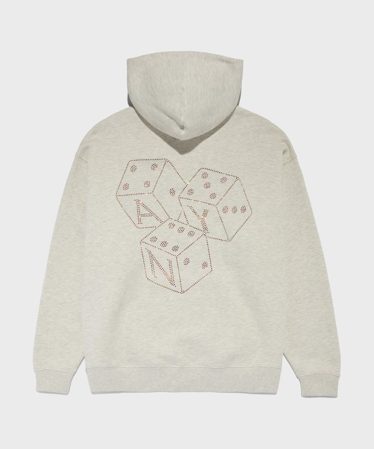 어웨이크 뉴욕(AWAKE NY) (M) 다이스 라인스톤 후디 헤더 그레이 DICE RHINESTONE HOODIE GREY