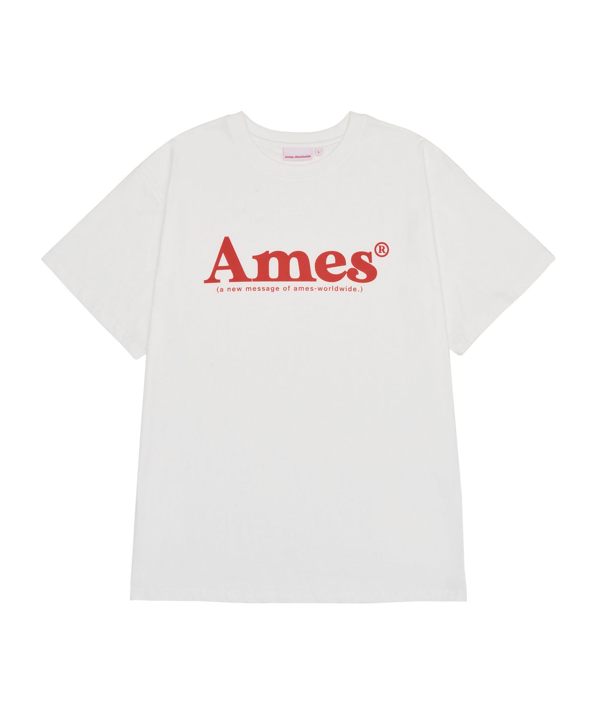 아메스 월드와이드(AMES-WORLDWIDE) BASIC LOGO TEE WHITE