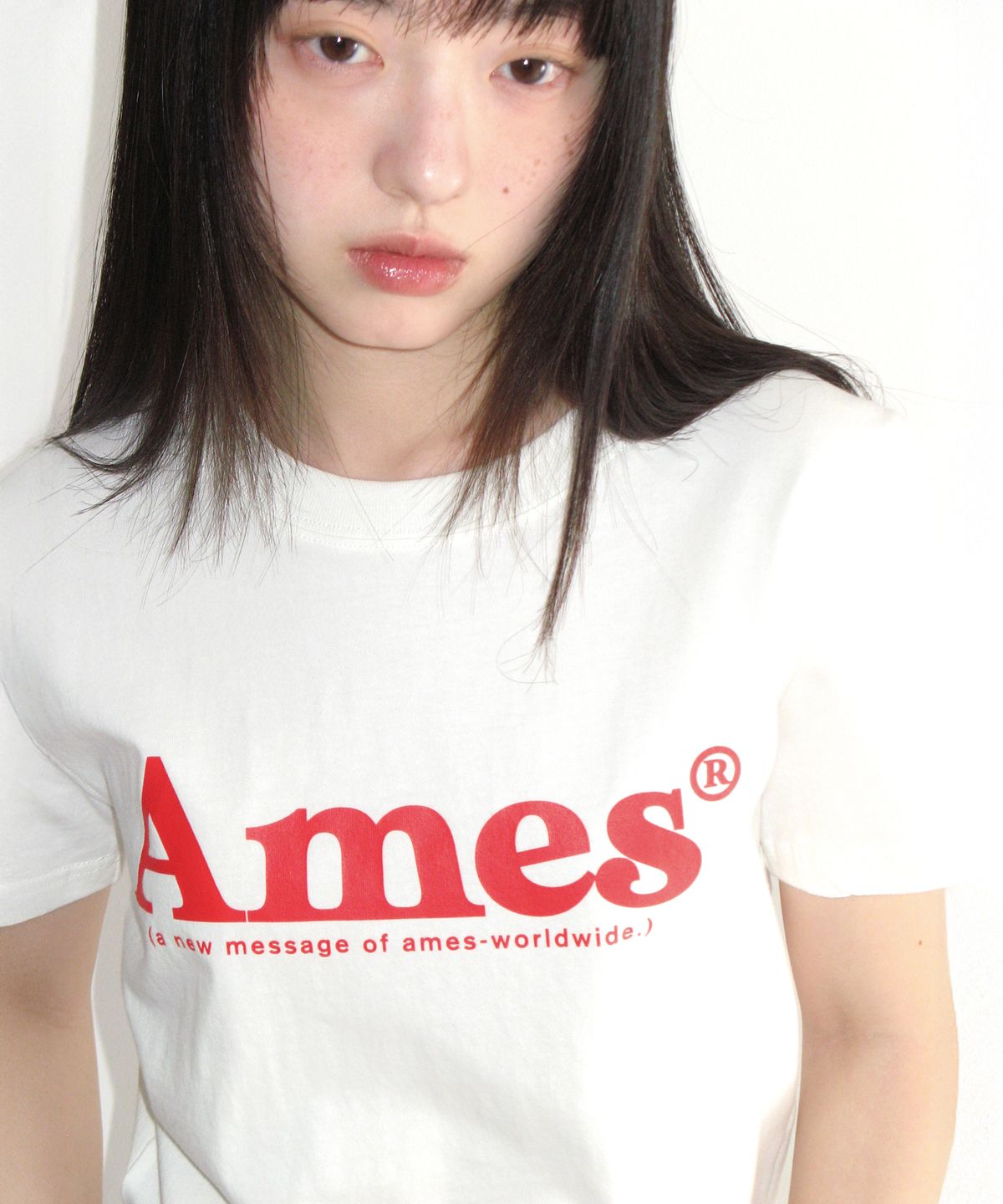 아메스 월드와이드(AMES-WORLDWIDE) BASIC LOGO TEE WHITE