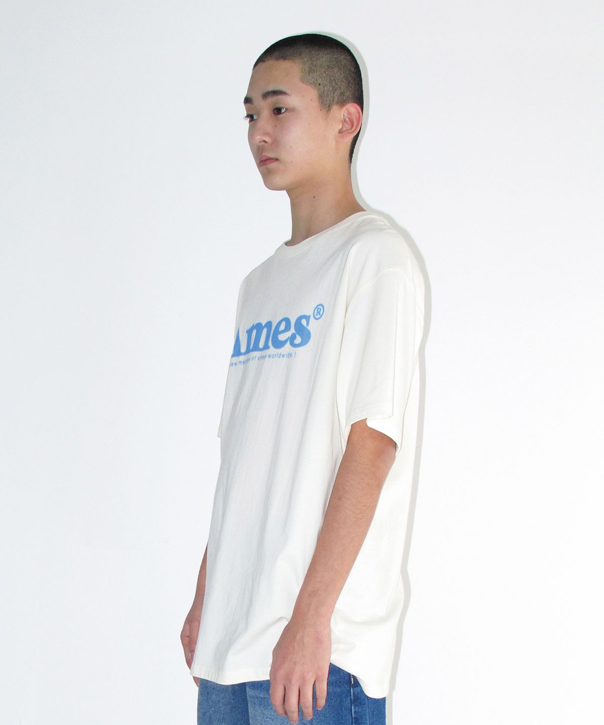 아메스 월드와이드(AMES-WORLDWIDE) BASIC LOGO TEE IVORY