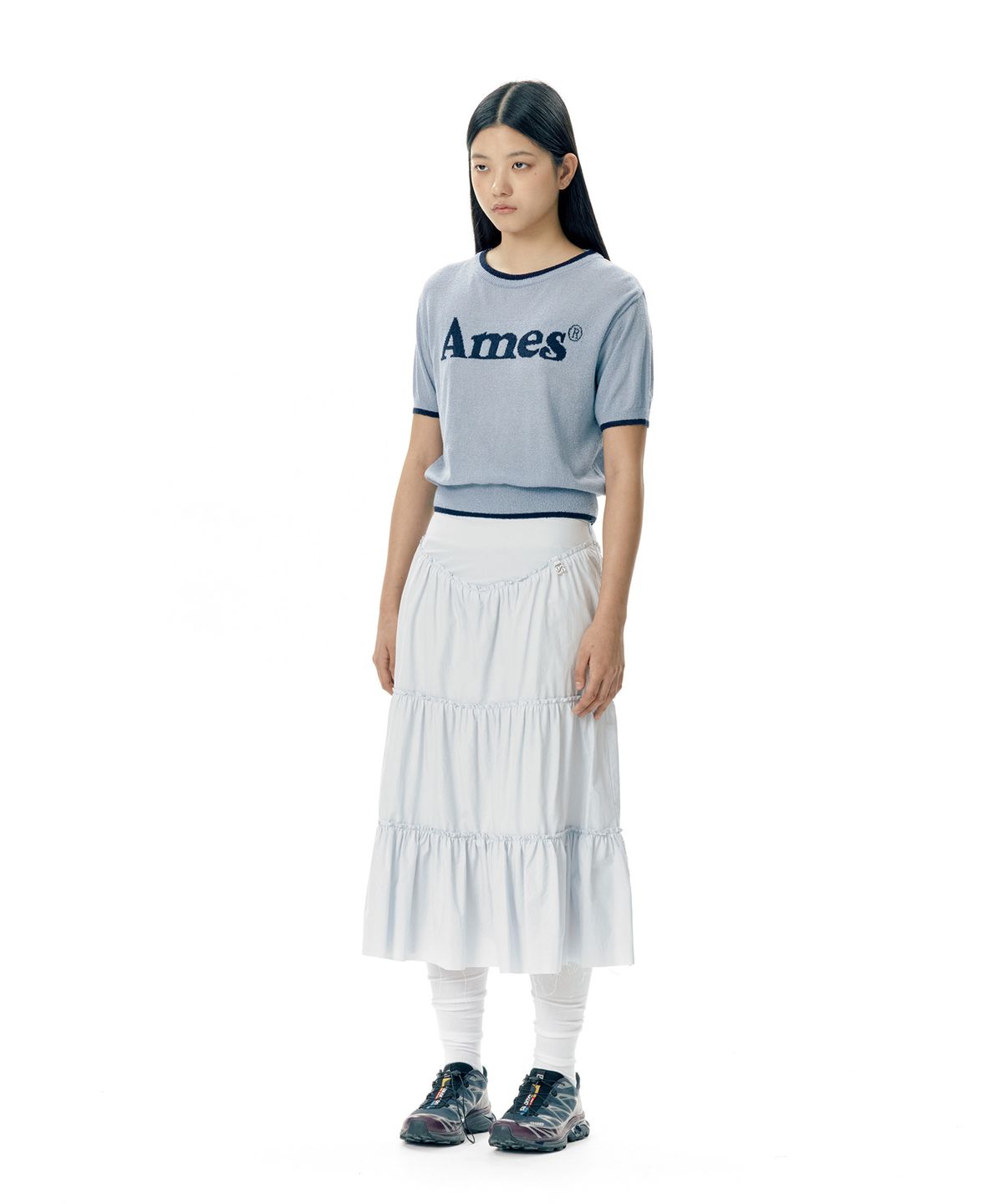 아메스 월드와이드(AMES-WORLDWIDE) BASIC LOGO KNIT BLUE