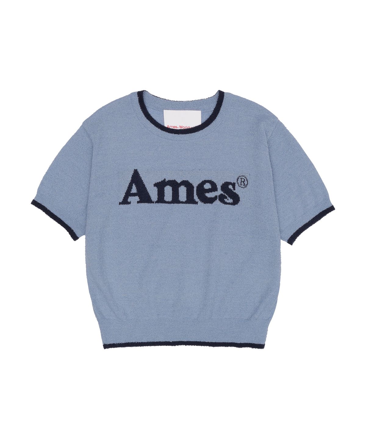 아메스 월드와이드(AMES-WORLDWIDE) BASIC LOGO KNIT BLUE