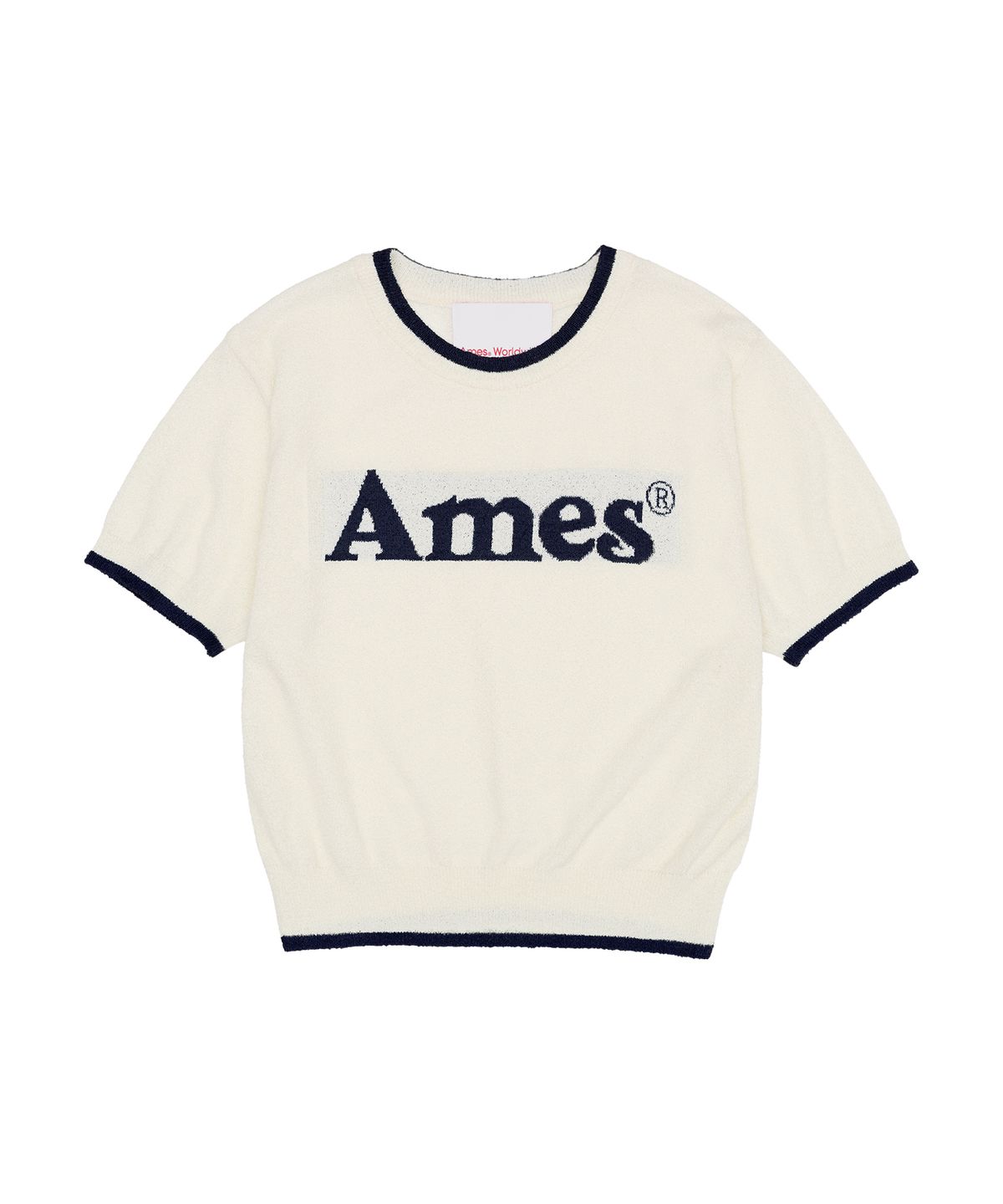아메스 월드와이드(AMES-WORLDWIDE) BASIC LOGO KNIT IVORY