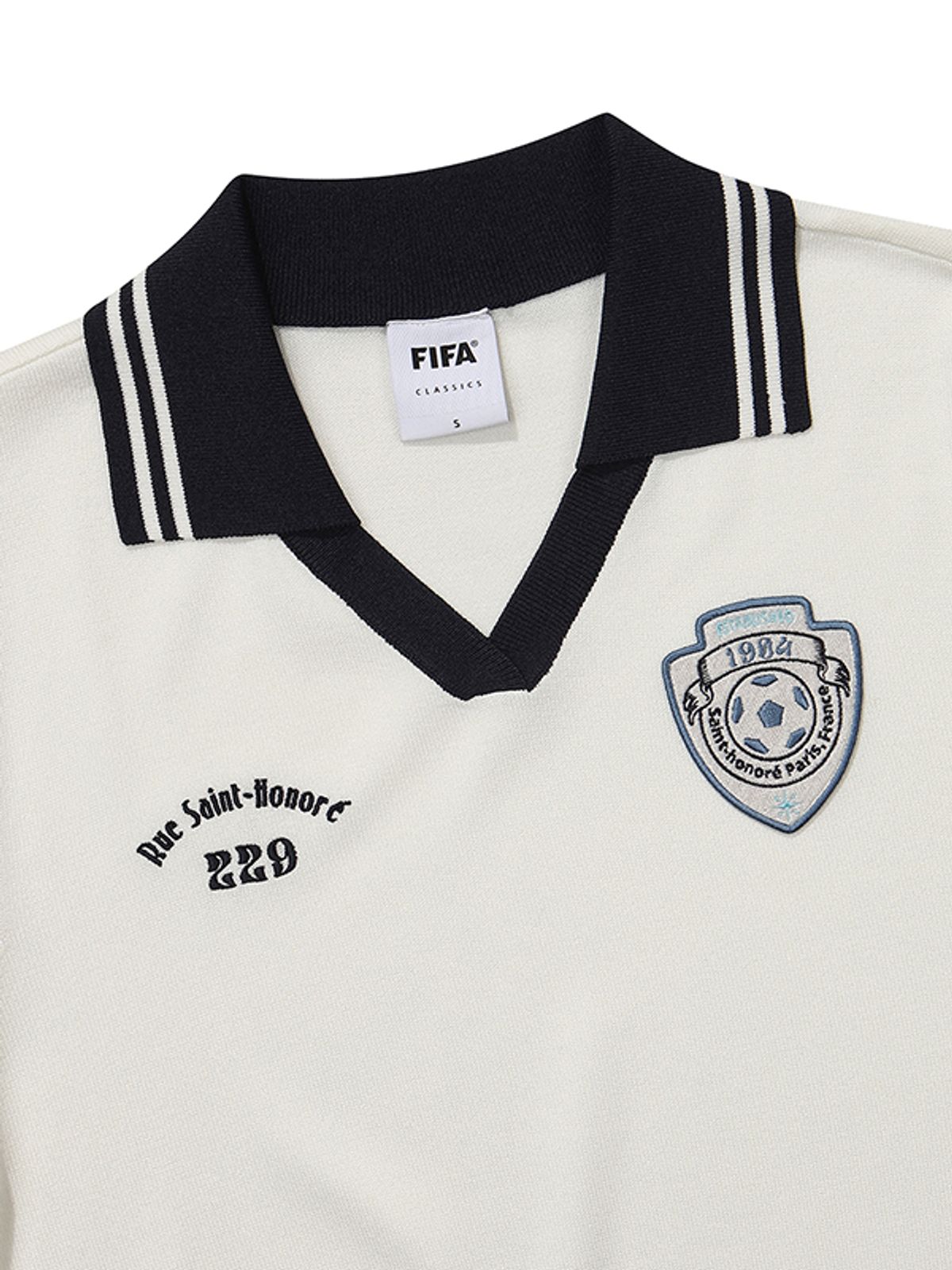 피파 1904(FIFA 1904) 우먼 카라 반소매 스웨터 (화이트)