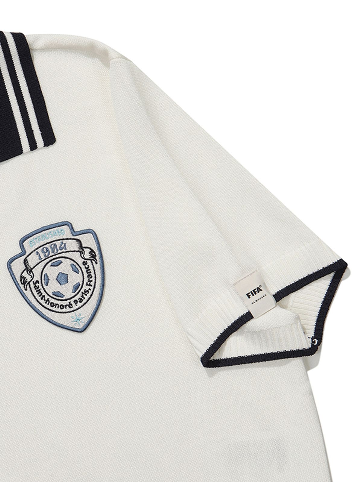피파 1904(FIFA 1904) 우먼 카라 반소매 스웨터 (화이트)