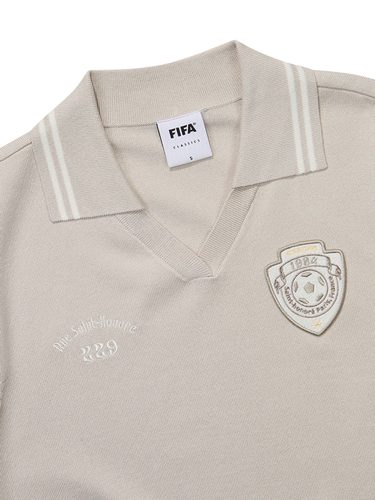 피파 1904(FIFA 1904) 우먼 카라 반소매 스웨터 (베이지)