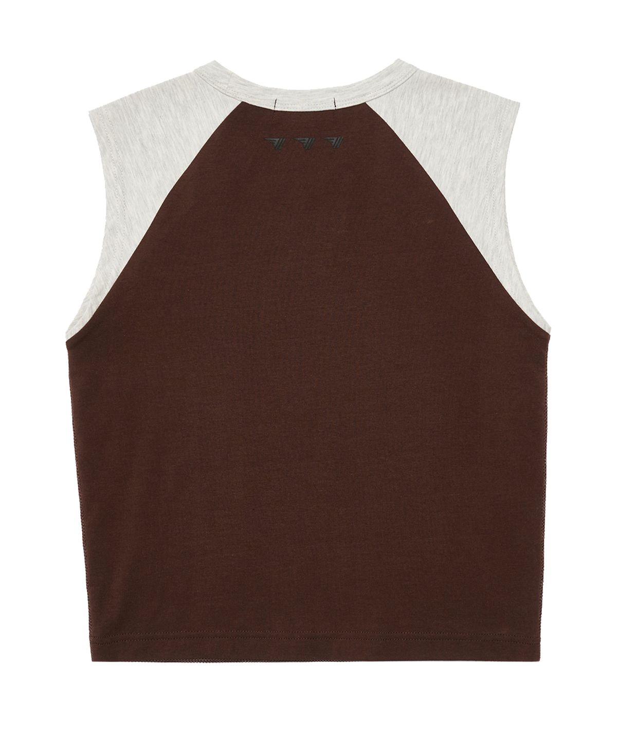 골라(GOLA) W MESH OVERLAP SLEEVELESS T [BROWN]