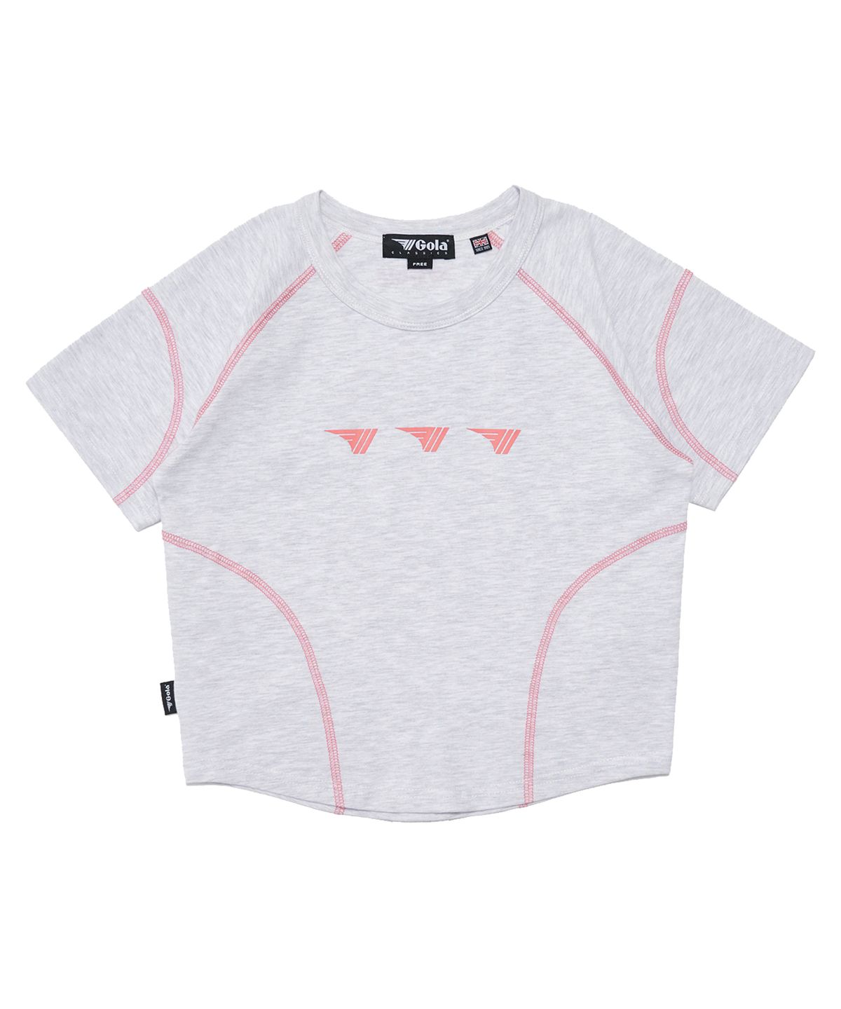 골라(GOLA) W STITCH POINT T-SHIRTS [LIGHT GRAY]