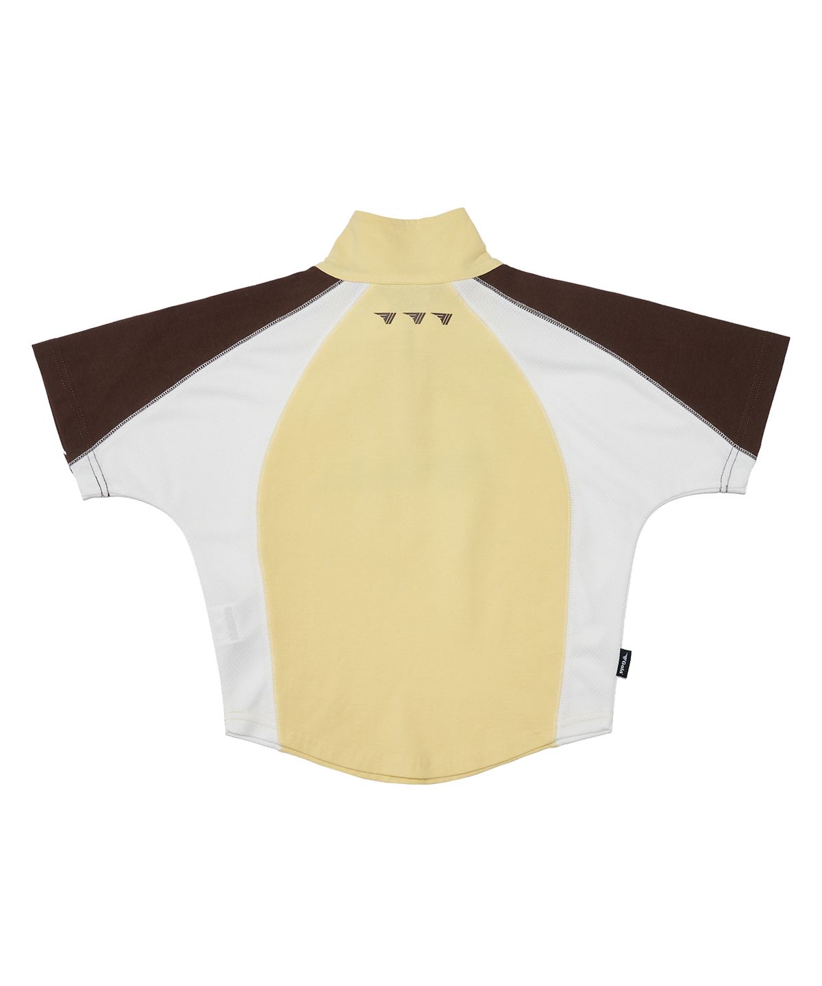 골라(GOLA) W MESH BLOCK HALF ZIP-UP T-SHIRTS [YELLOW]