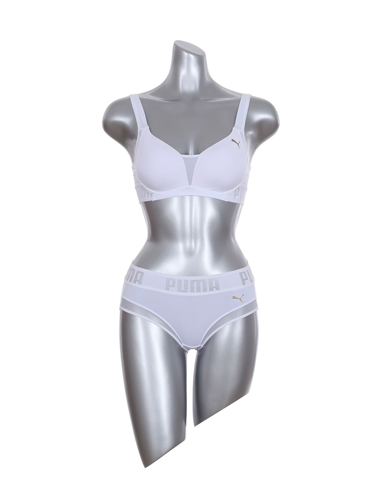 푸마 바디웨어(PUMA BODYWEAR) 컴포트 와이드윙 브라팬티 WH