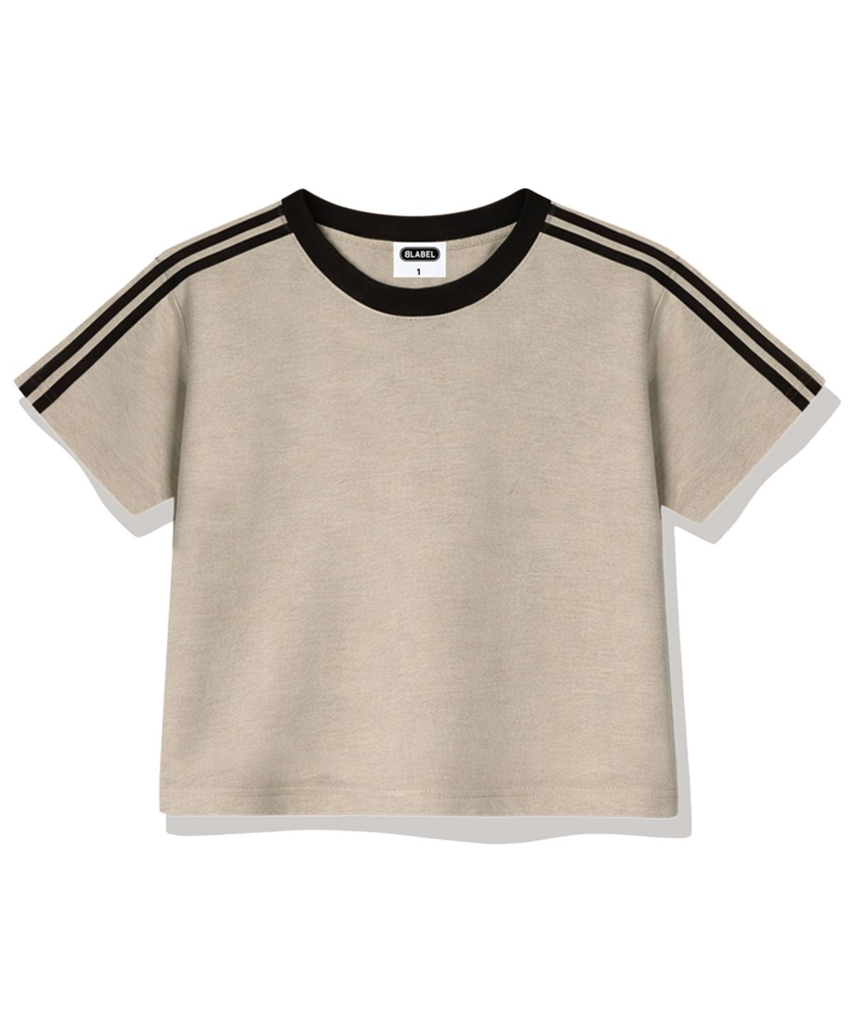 베이직라벨(BASIC LABEL) Wesley Semi-crop track short-sleeved T-shirt 6 Color [BLSE_6001]