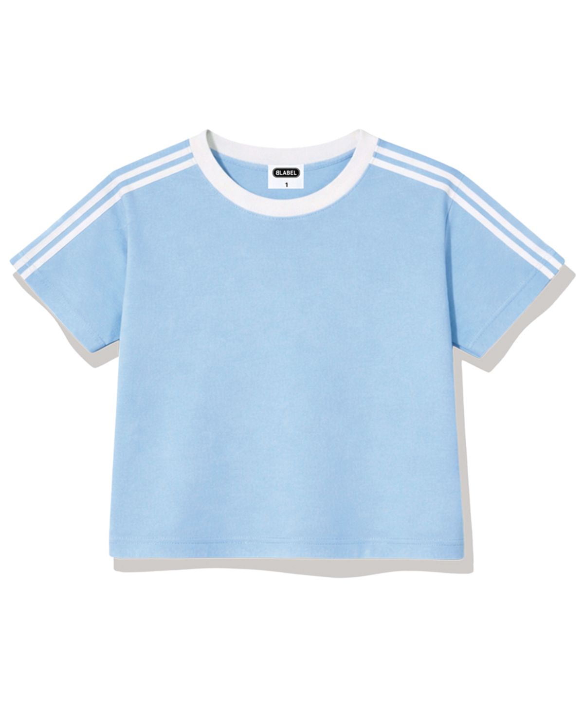 베이직라벨(BASIC LABEL) Wesley Semi-crop track short-sleeved T-shirt 6 Color [BLSE_6001]