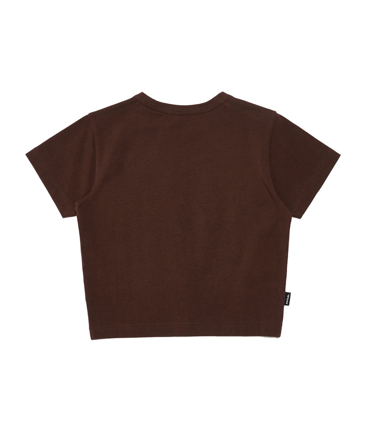 골라(GOLA) W BIG LOGO SLIM CROP T-SHIRTS [BROWN]