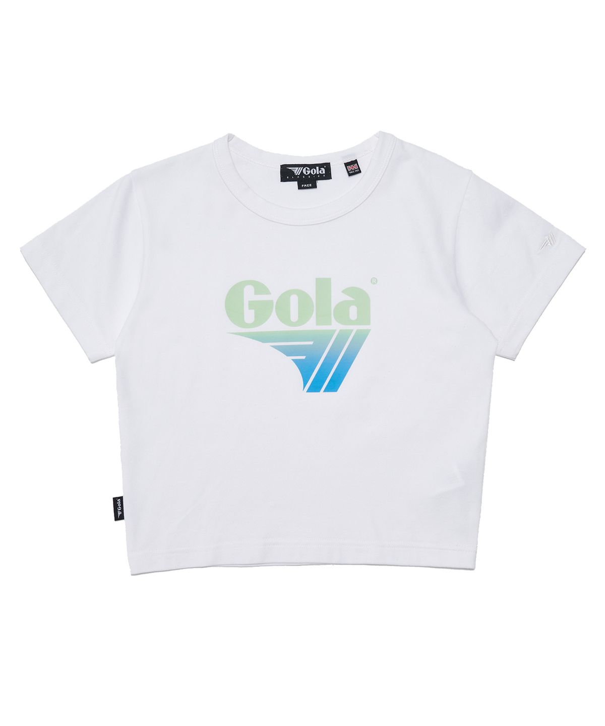 골라(GOLA) W BIG LOGO SLIM CROP T-SHIRTS [WHITE]