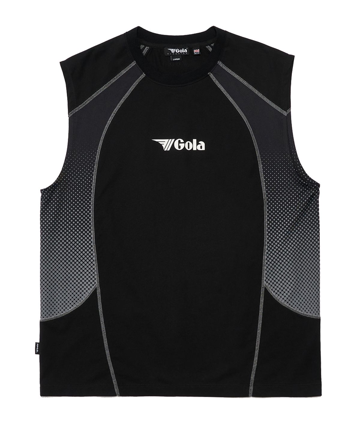 골라(GOLA) COLOR BLOCK SITITCH SLEEVELESS [BLACK]
